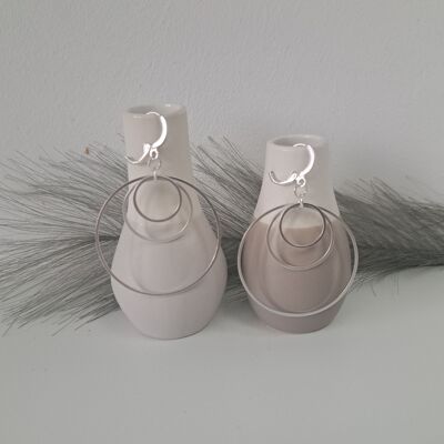 Pendientes - Geométrica - Loops - plata