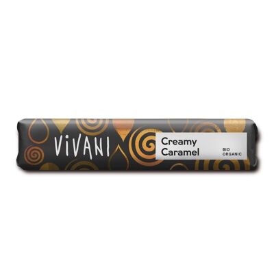 Barrita de chocolate con leche rellena de cremoso caramelo ECO Vivani 40g