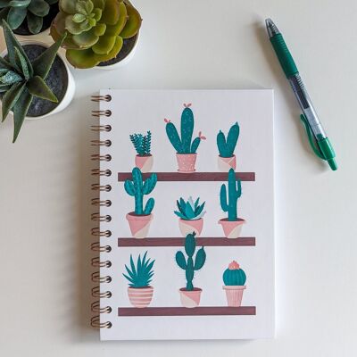 Quaderno a spirale con mensola per cactus