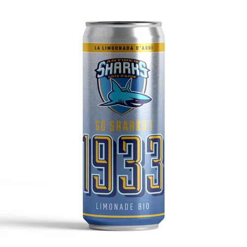 Limonade Sharks Bio Citron & Gingembre - Canette 33 cl sleek