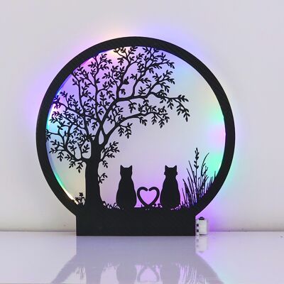 Decoración de luz interior Decoración romántica para gatos Luz nocturna personalizable Regalo de neón personalizado Guirnalda LED Luz de pared única