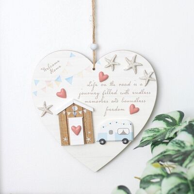Vita sulla strada Caravan Shell Cuore appeso