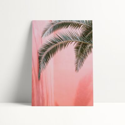 30x40 CM POSTER - PALM ON PINK N.2