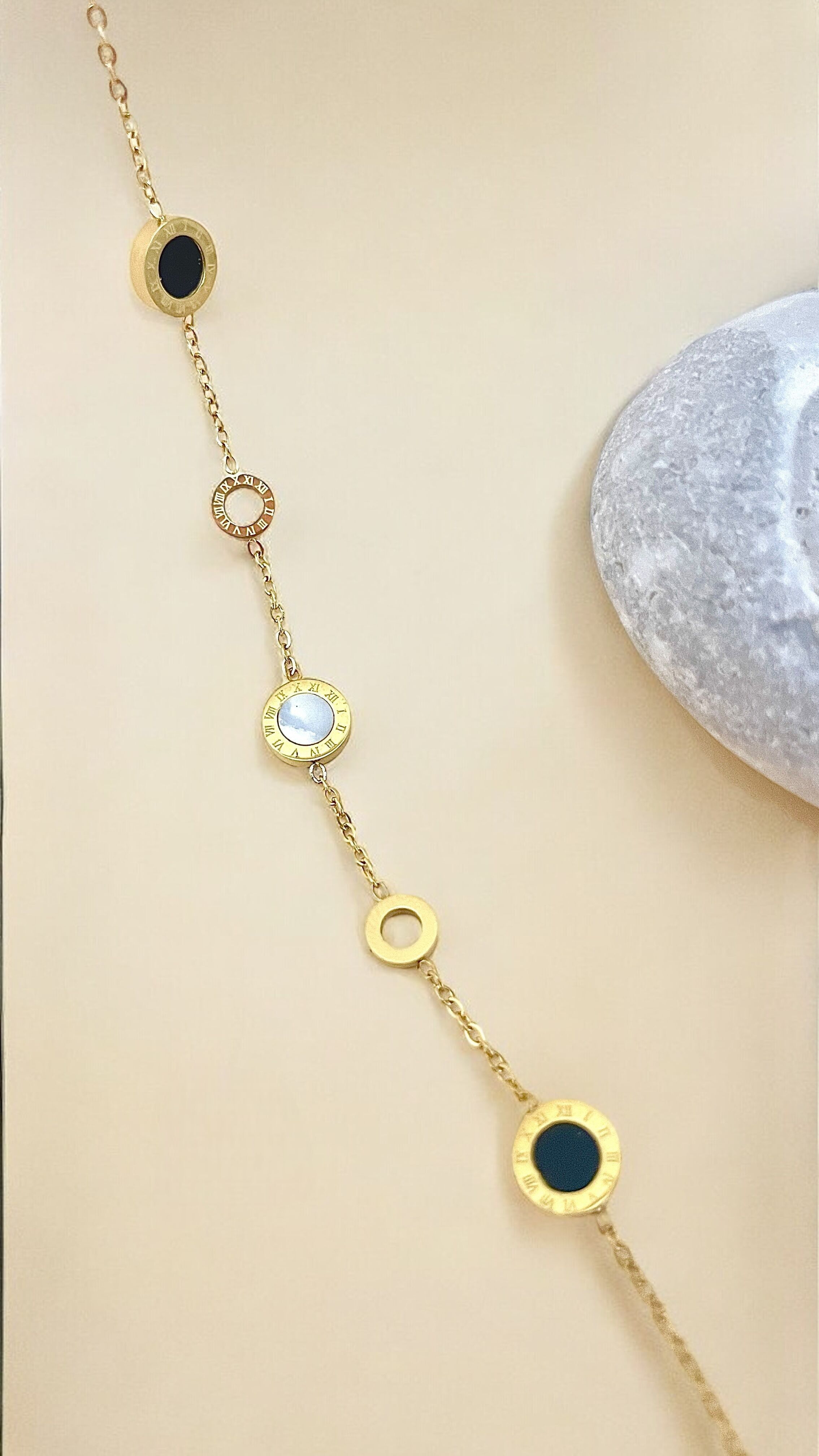 Bracciale in acciaio inossidabile Numeri romani