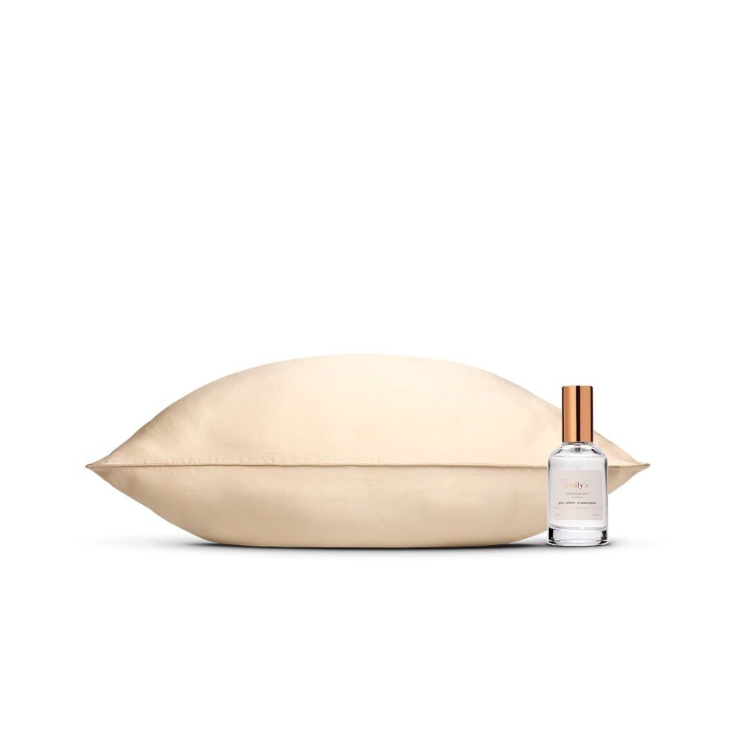 Pacchetto relax - Federa in seta e spray per cuscini