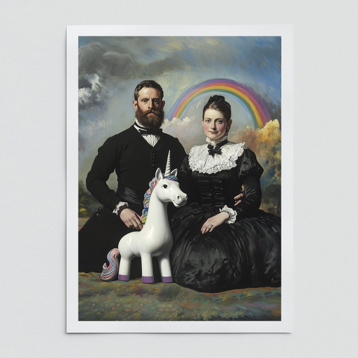 Kunstdruck „Eine Familie voller Fantasien“.