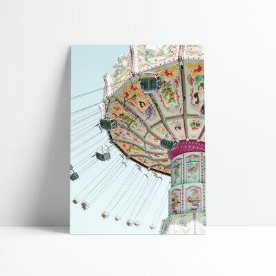 CARTEL 30x40 CM - VINTAGE Merry-go-round