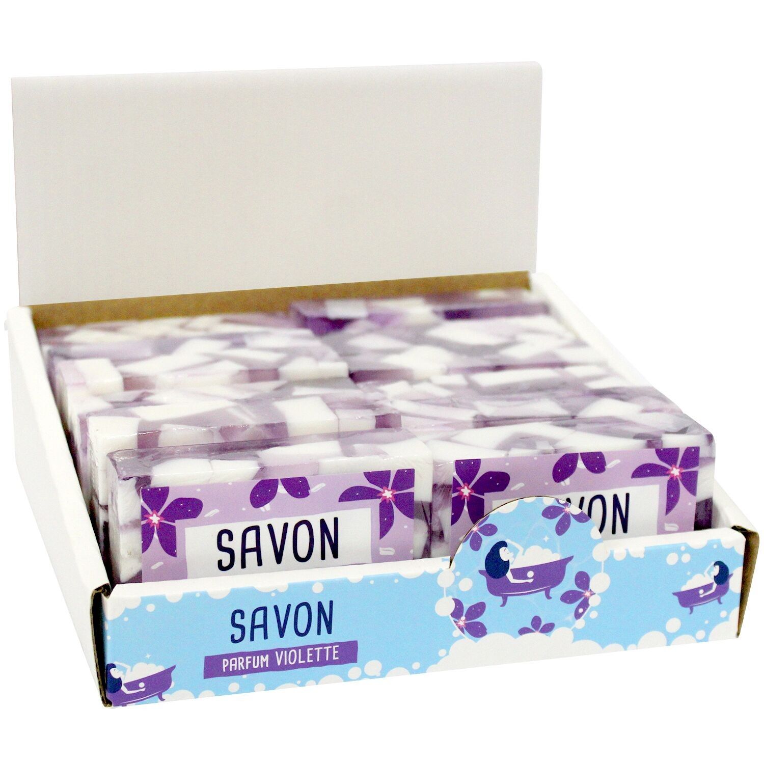 Vegetable glycerin slice soap 100 gr - Violet scent