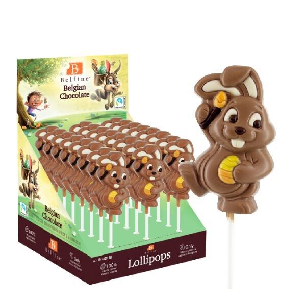 EASTER CHOCOLATE LOLLIPOP PABLO RABBIT 25g - Display of 24 lollipops