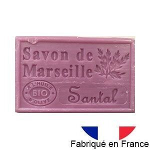 Marseille soap with organic olive oil - Sandalwood fragrance - 125g
