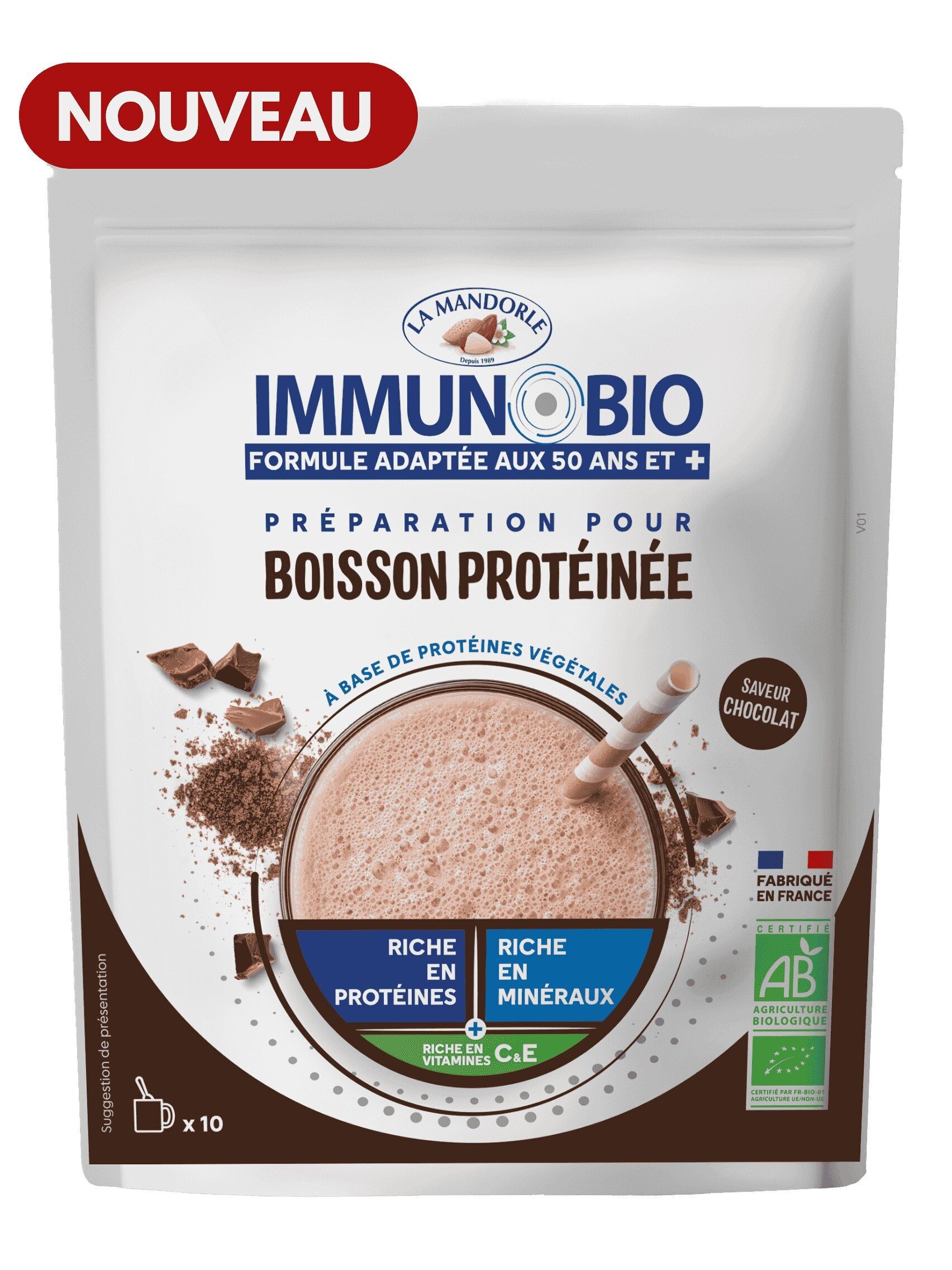 IMMUNOBIO: Pflanzliches Proteingetränk mit Schokoladengeschmack – 250 g: 10 Portionen