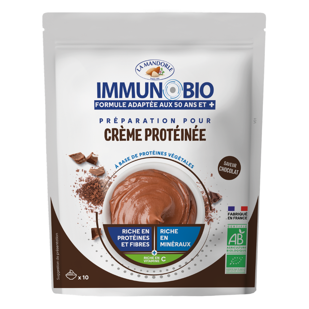 IMMUNOBIO: Chocolate-flavored Protein Vegetable Cream - 250g: 10 servings