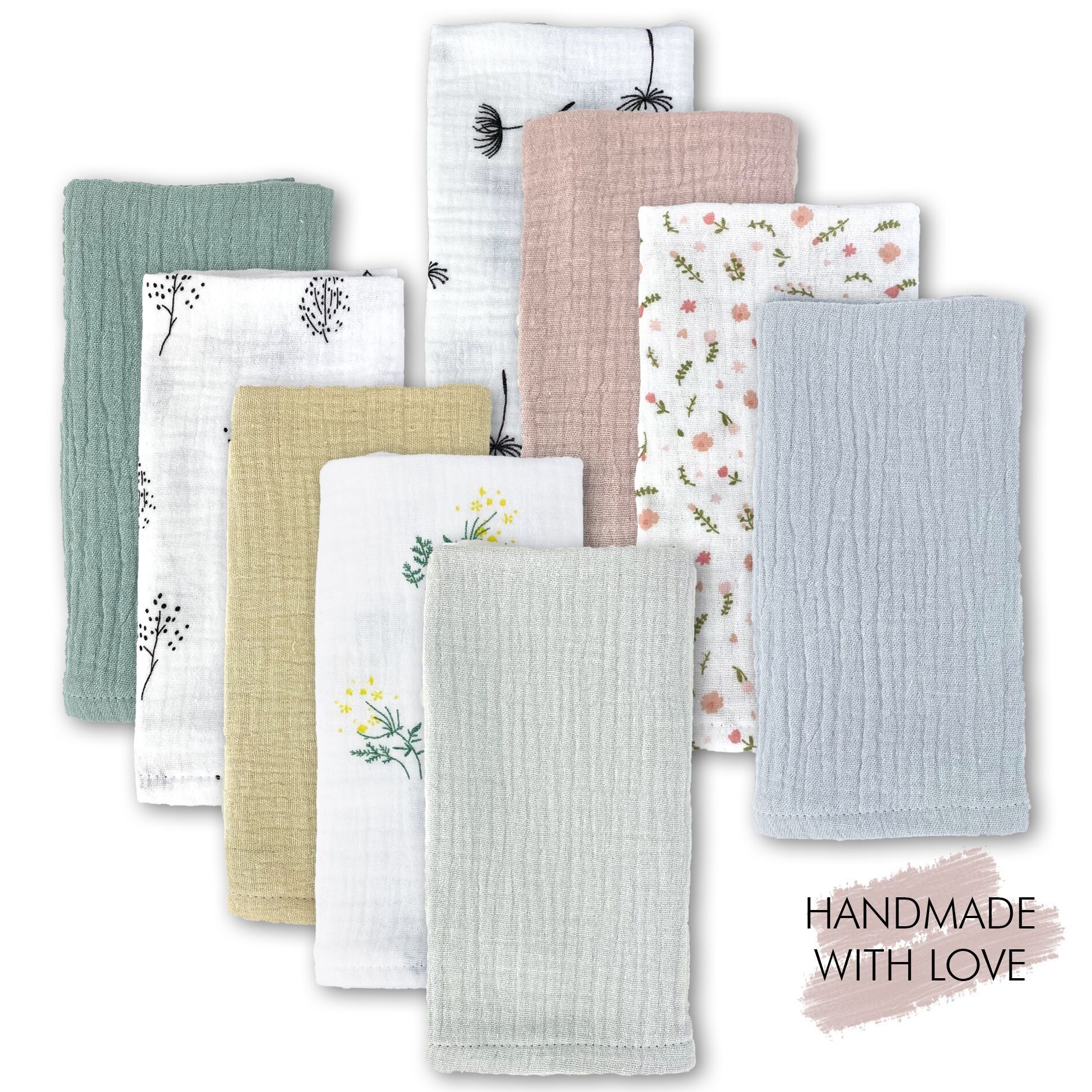 Chiffons en mousseline/lingots en mousseline en lot de 2