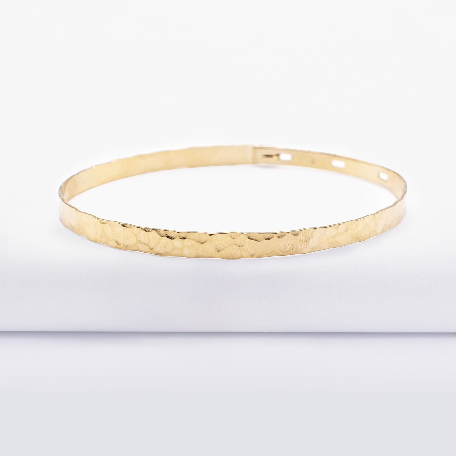 Jonc plat martelletto placcato o