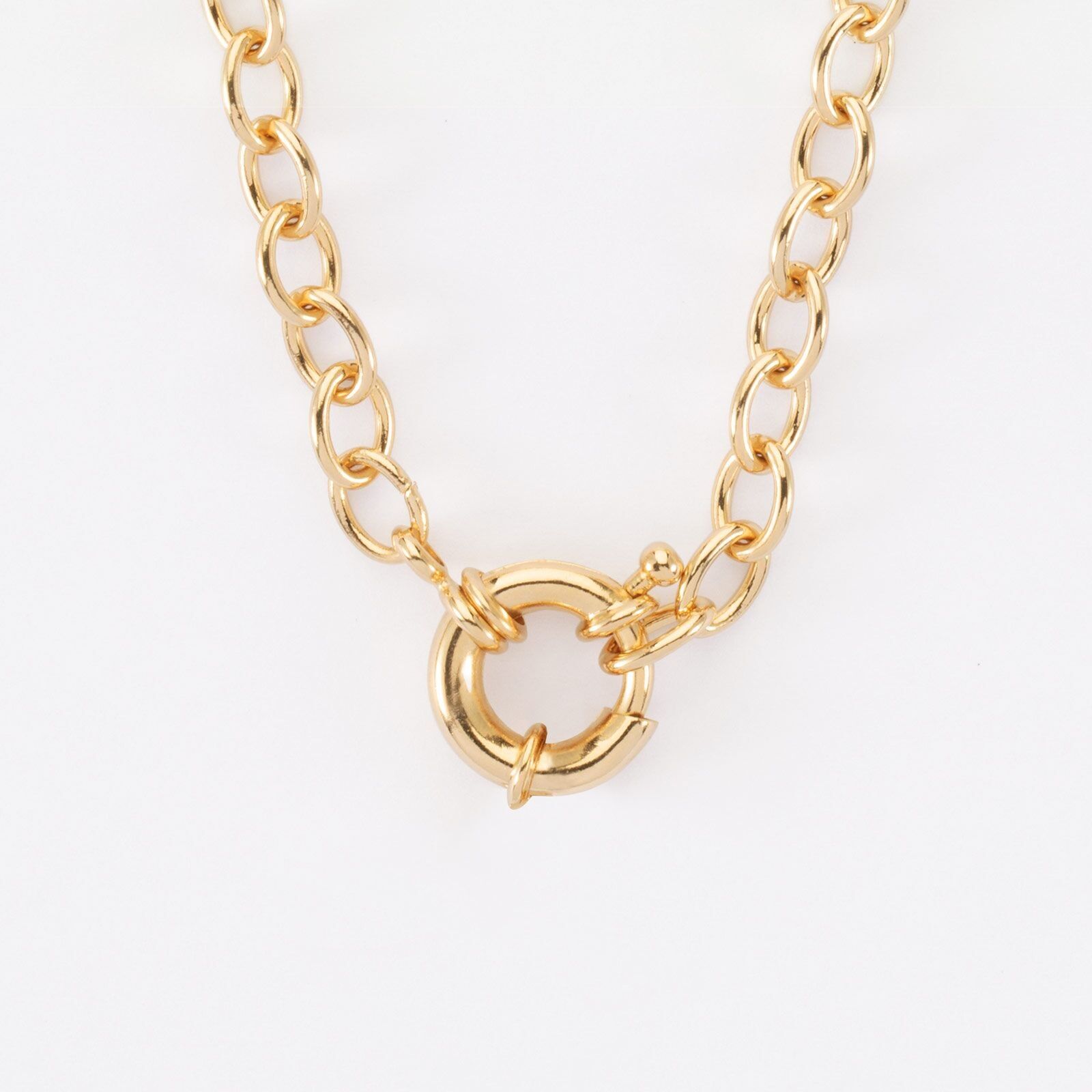 Collier chaine fermoir marin plaqué o