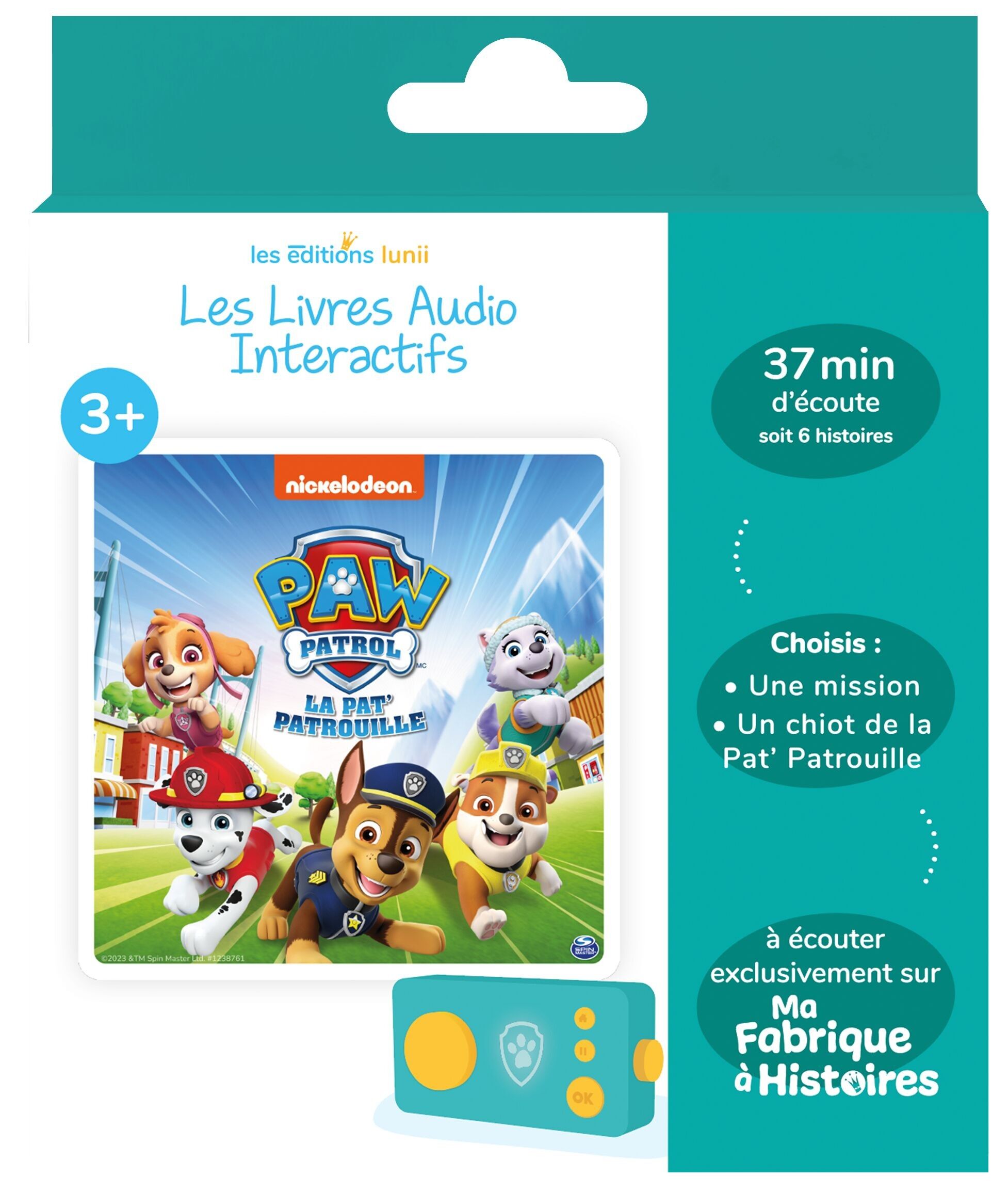 Coffret Pat‘patrouille - Livre audio interactif dès 3 ans à écouter sur Ma Fabrique à Histoires