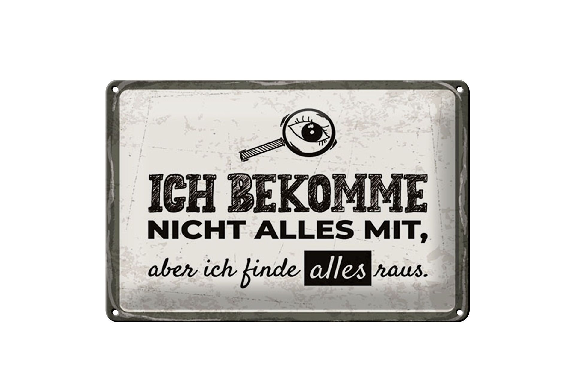 Targa in metallo con scritta "Prendo tutto fuori" 20x30 cm