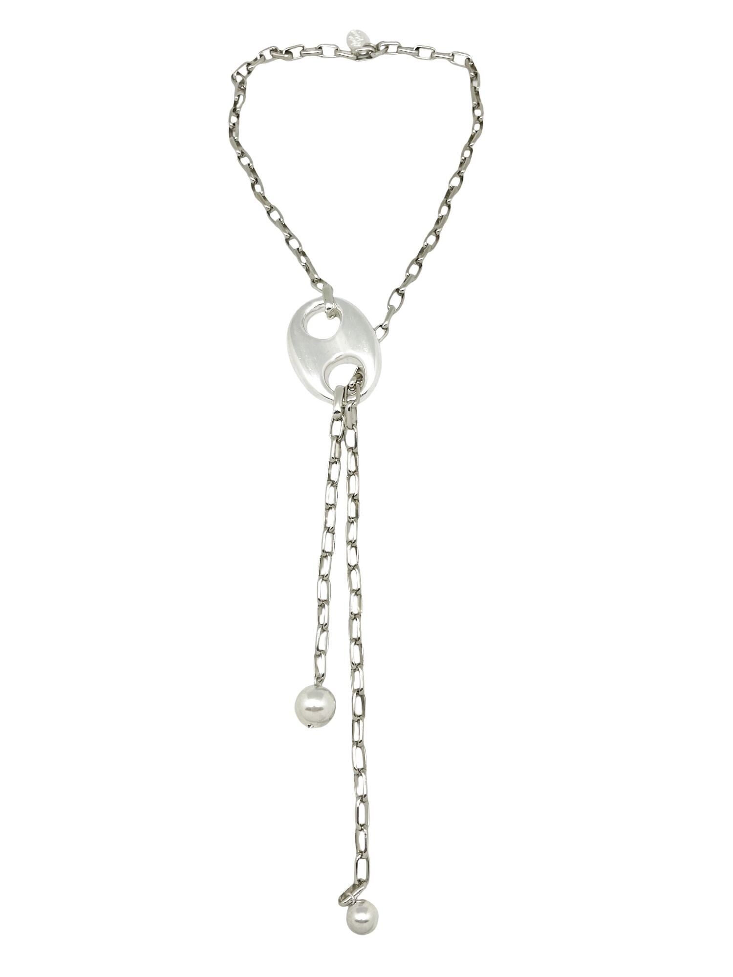 Collana Cravatta Calabrote Argento 925-10μm