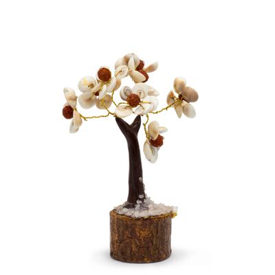 Grande albero in pietra Gomati con Rudraksha (45 pietre)
