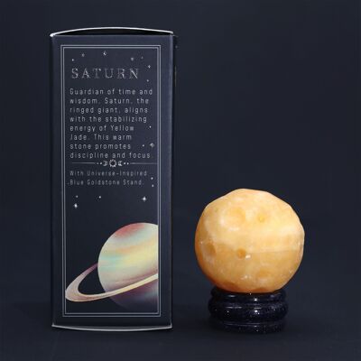 Yellow Jade Planet with Solar Mount - 40mm (30x15mm mount)