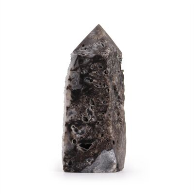 Tours latérales en calcite polie (environ 9-11 cm)