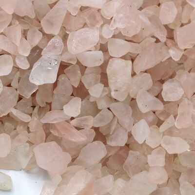 Copeaux de pierres précieuses de quartz rose en vrac - 1 kg