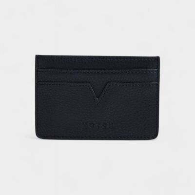 Porta carte Sol Vegan Bio-Based Bamboo in pelle nera