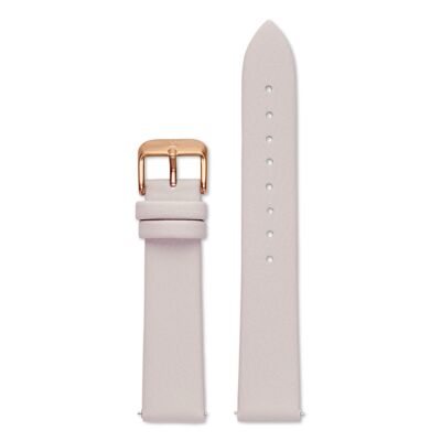 GRIS CLAIR AVEC BOUCLE EN OR ROSE BROSSÉ | 18MM
