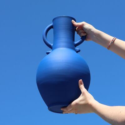 Jarrón Zilil- Azul mate