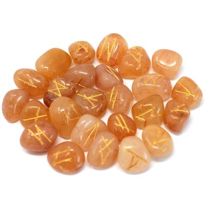 Ensemble Rune Indienne en sachet - Aventurine Jaune