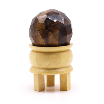 Boule et support de pierres précieuses de guérison - Oeil de tigre