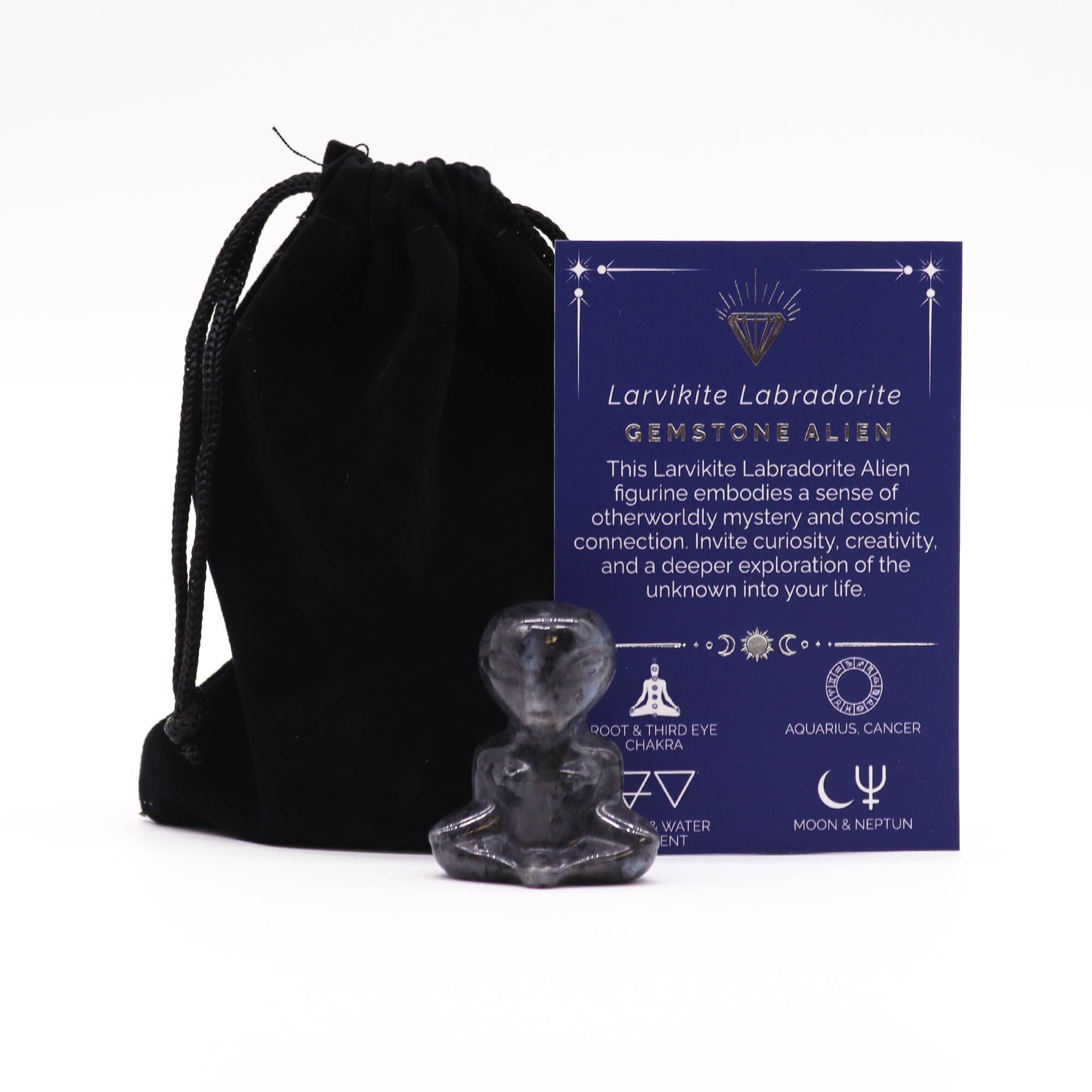 Außerirdischer Edelstein – Larvikit-Labradorit – 40 x 30 x 15 mm