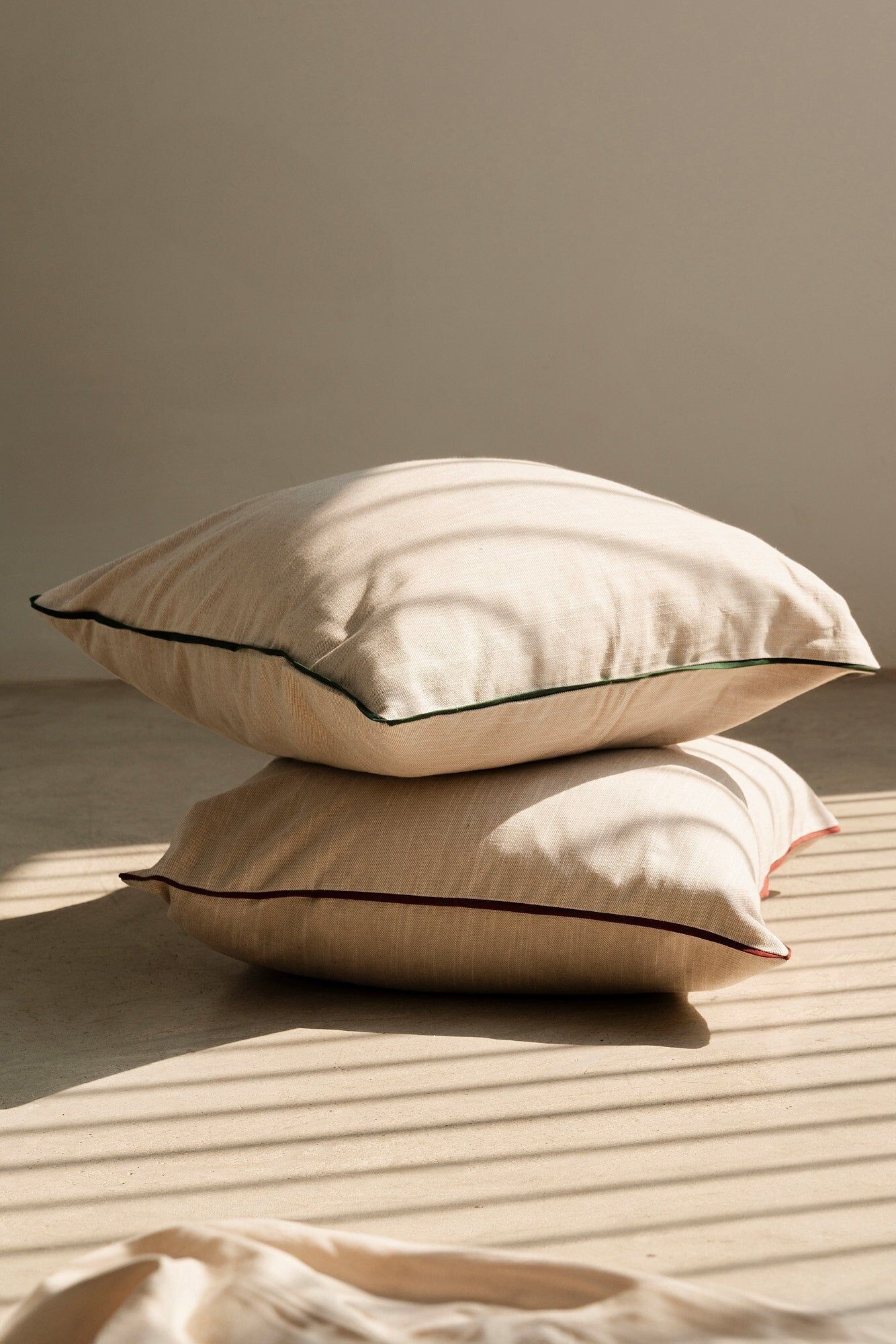 Housse de coussin à bordure - Cadeau - Déco