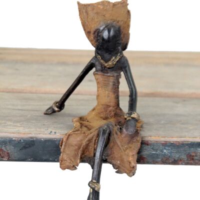 Bronce sentado 15 cm marrón n°2
