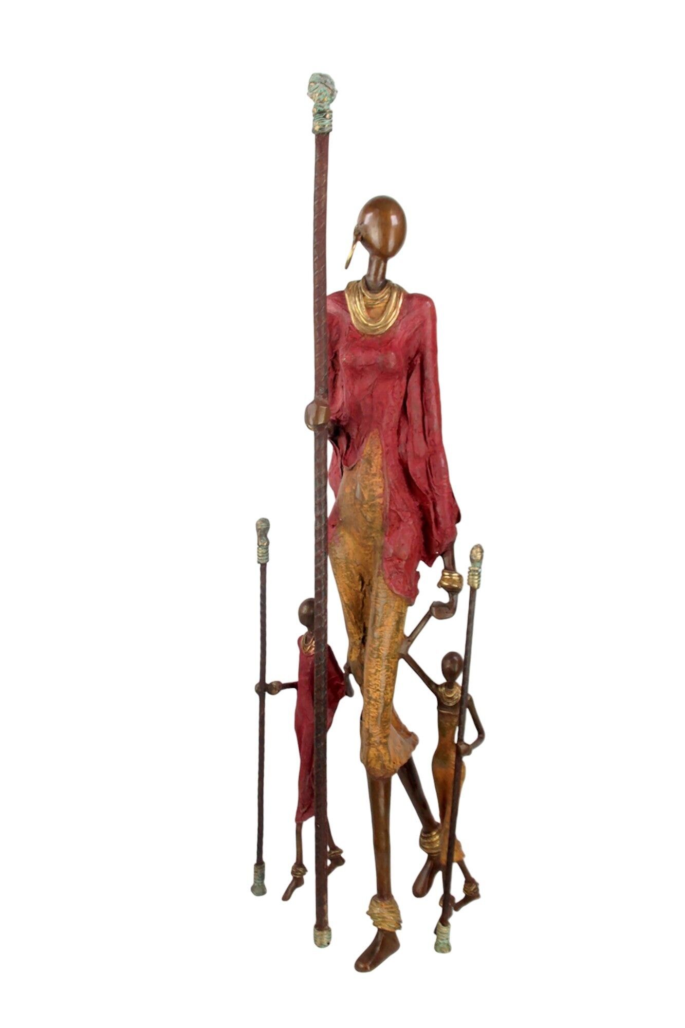 Bronzo Issouf Massaïs 77 cm rosso n°1