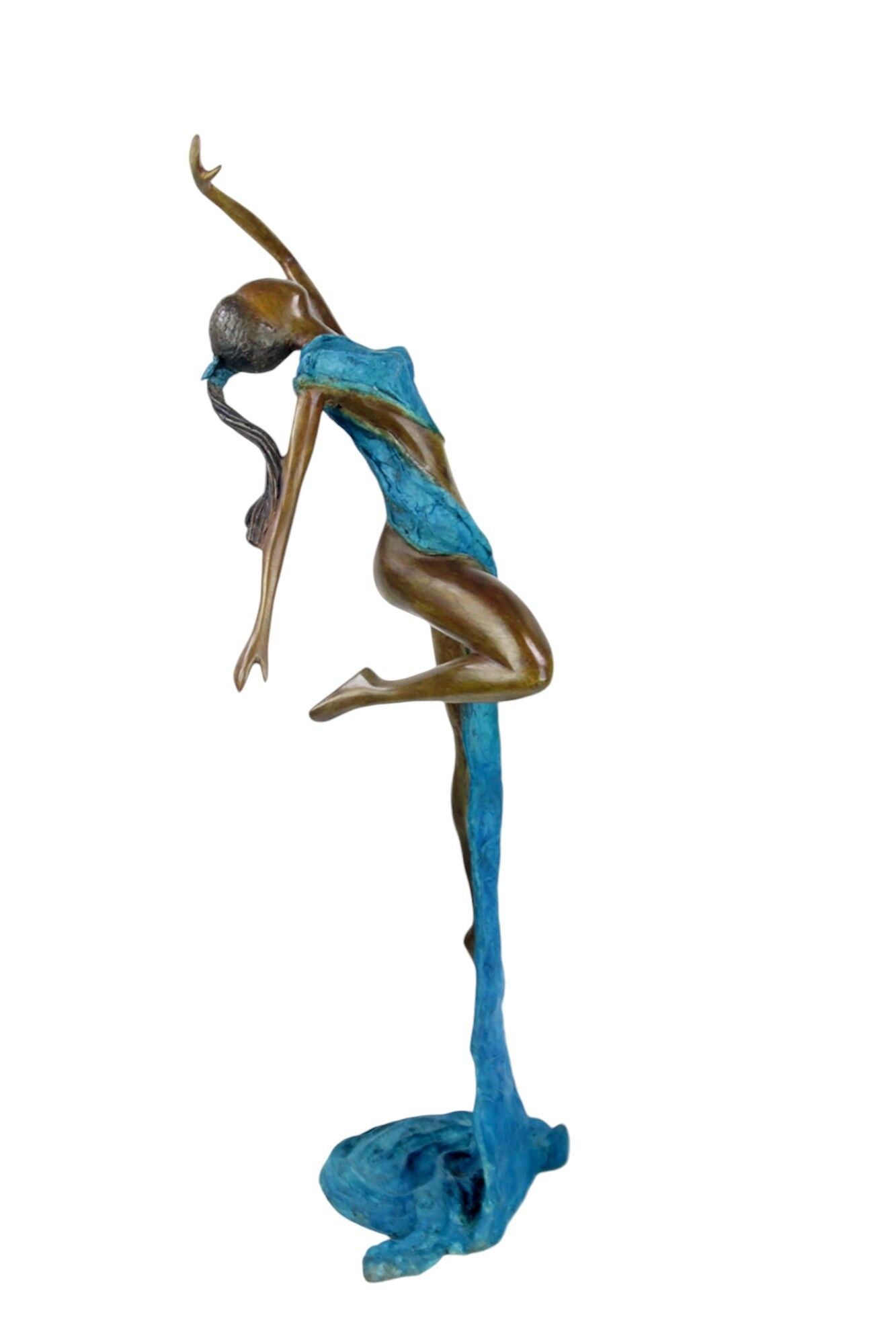Ballerina Issouf in bronzo 70 cm blu n°2