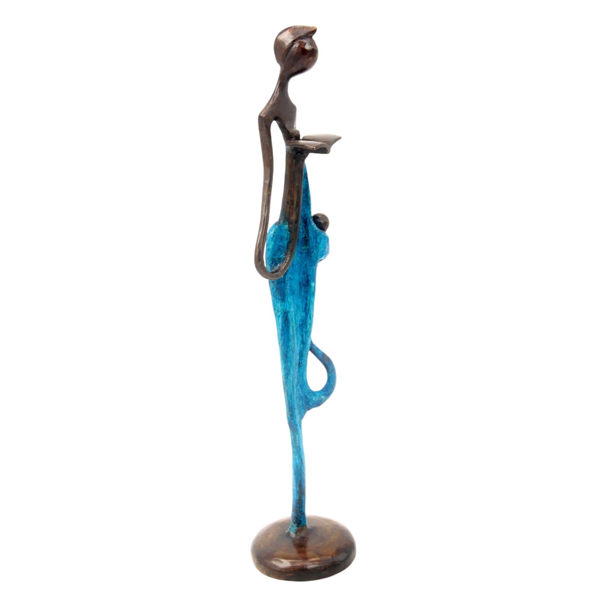Abdoulaye bronzo 35 cm blu n°4