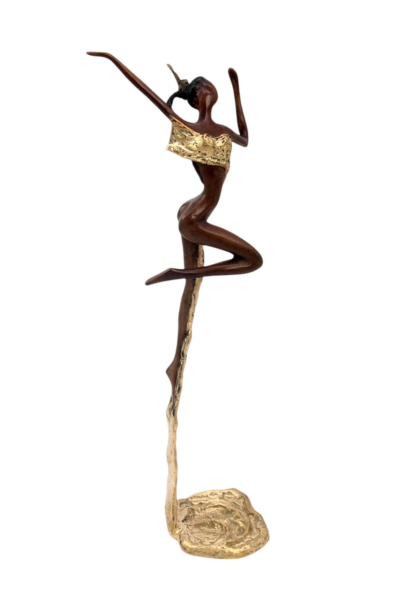 Bronze Issouf danseuse 50 cm doré n°1