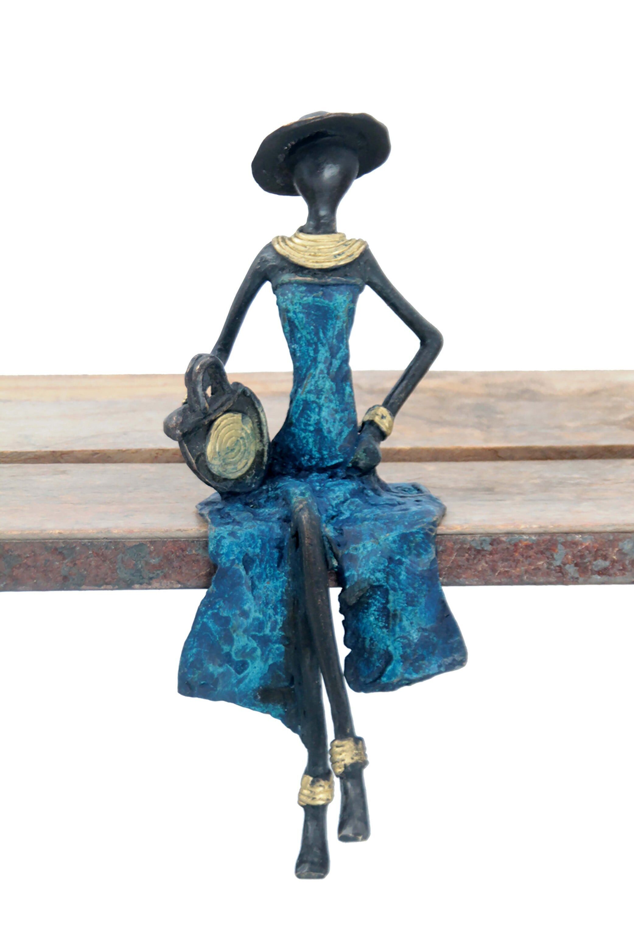 Bronzo seduto 205 cm blu n°7