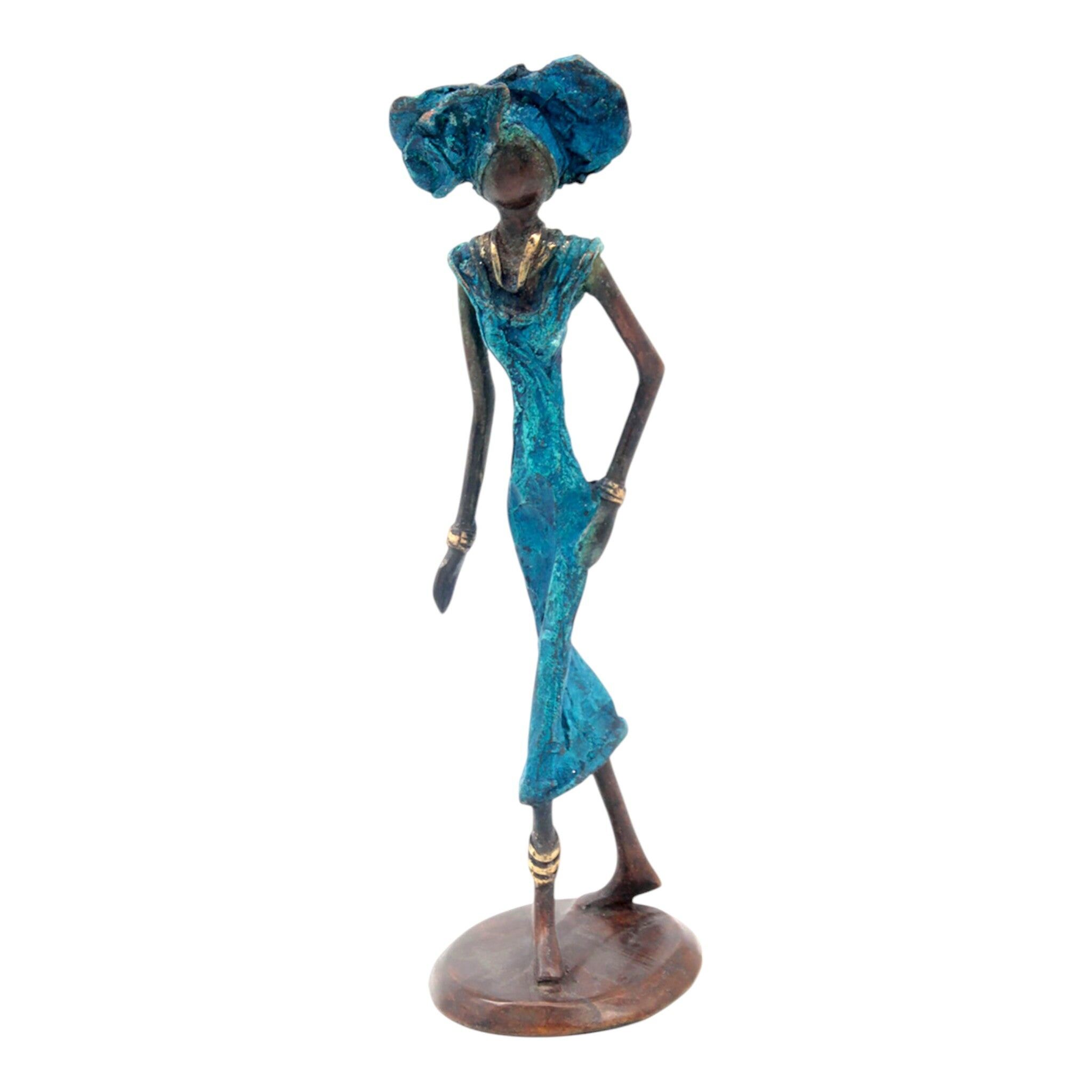 Bronze 25 cm blau Nr. 2