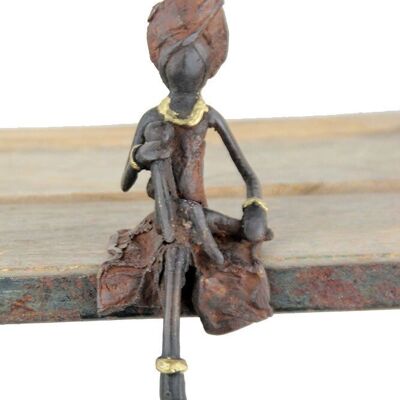 Bronce sentado 15 cm marrón n°13