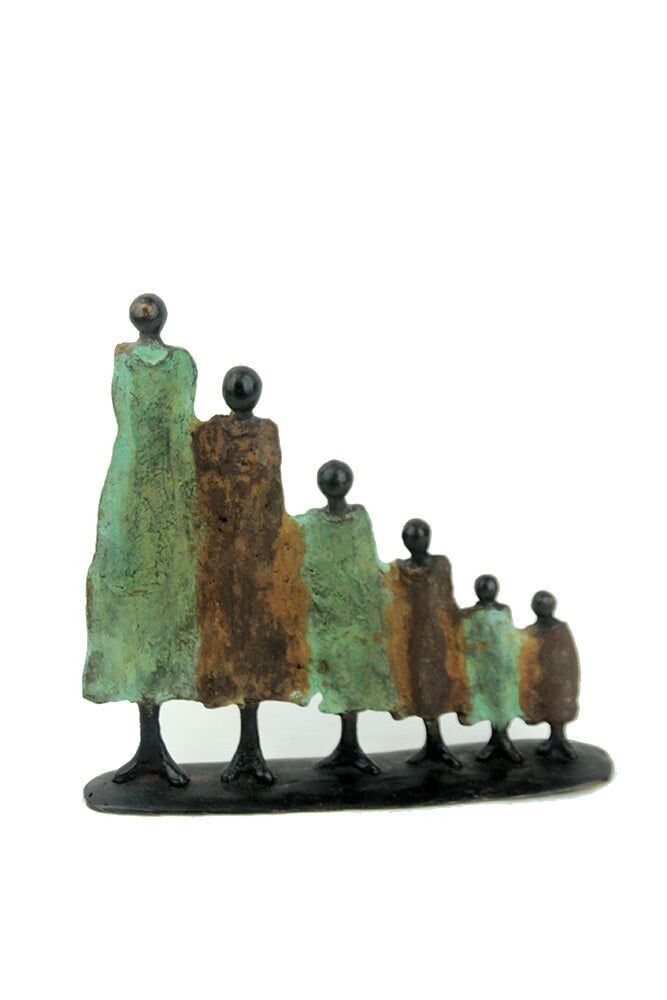 Famiglia 6 personaggi marrone e verde n°1