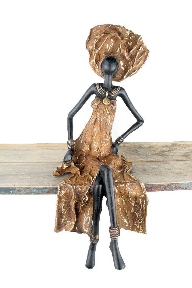 Seduto bronzo 40 cm marrone n°5