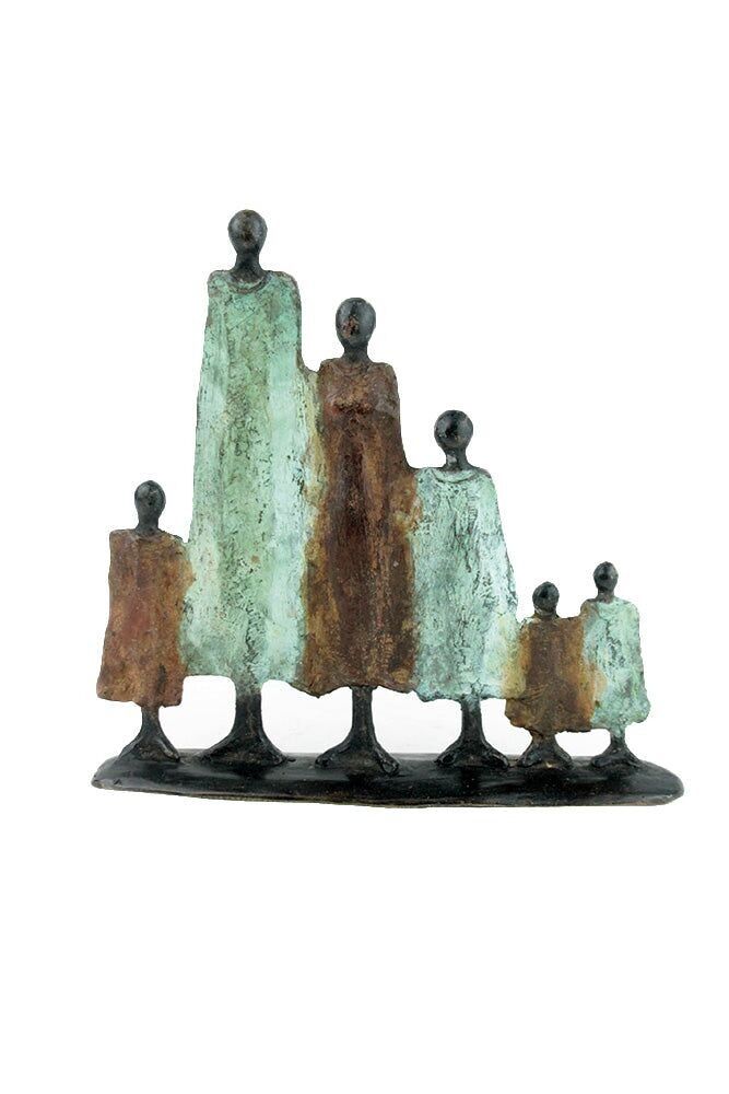 Famiglia 6 personaggi marrone e verde n°2