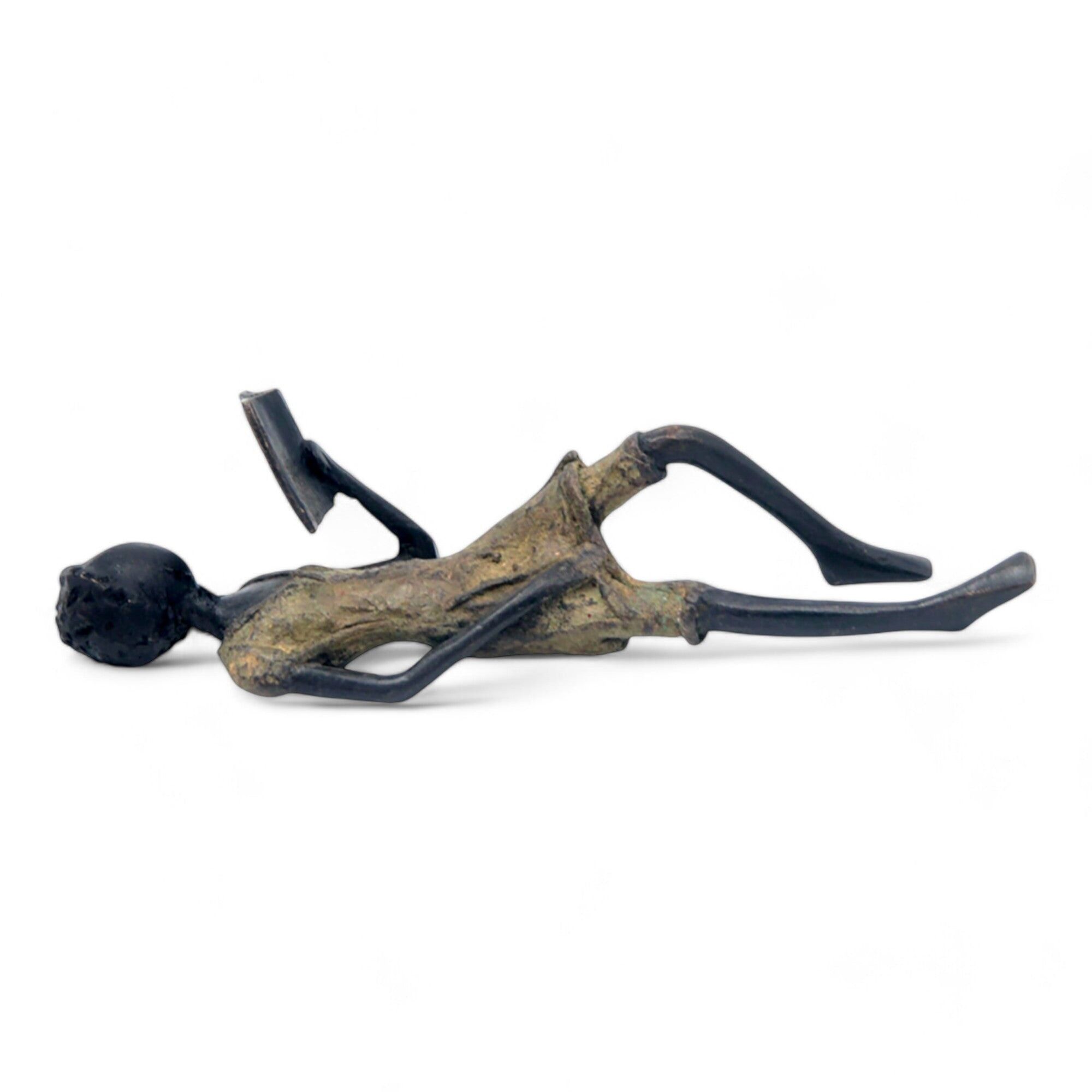 Bronze elongated 20 cm green n°3