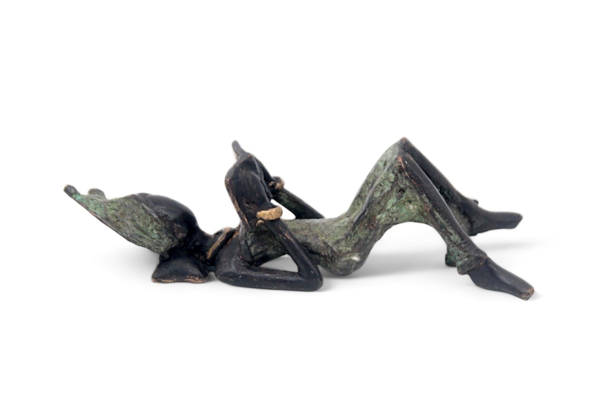 Bronze elongated 20 cm green n°12