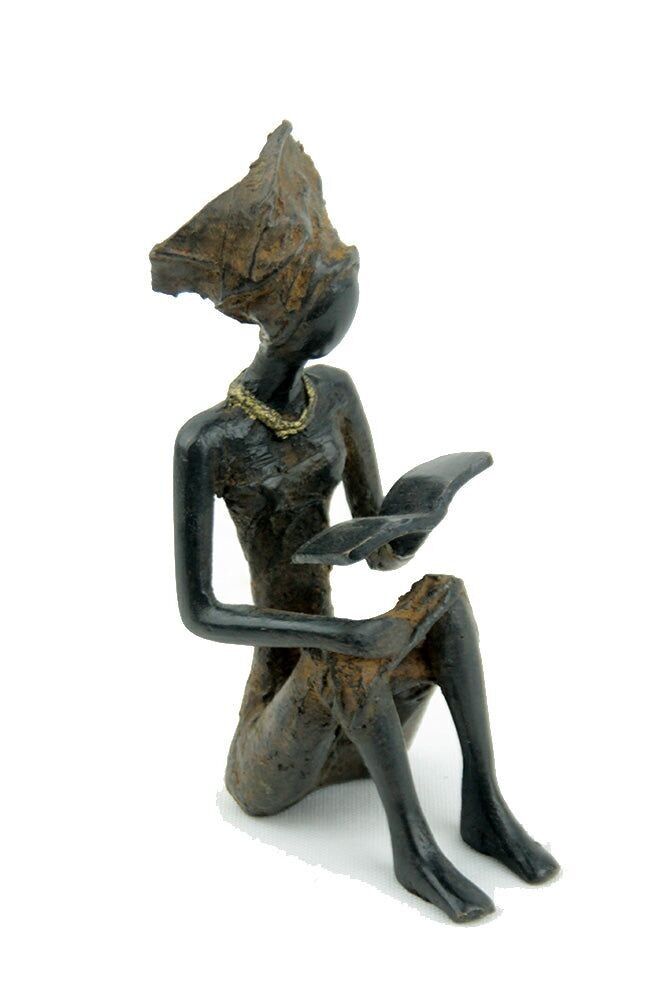 Bronzo seduto 25 cm marrone n°3