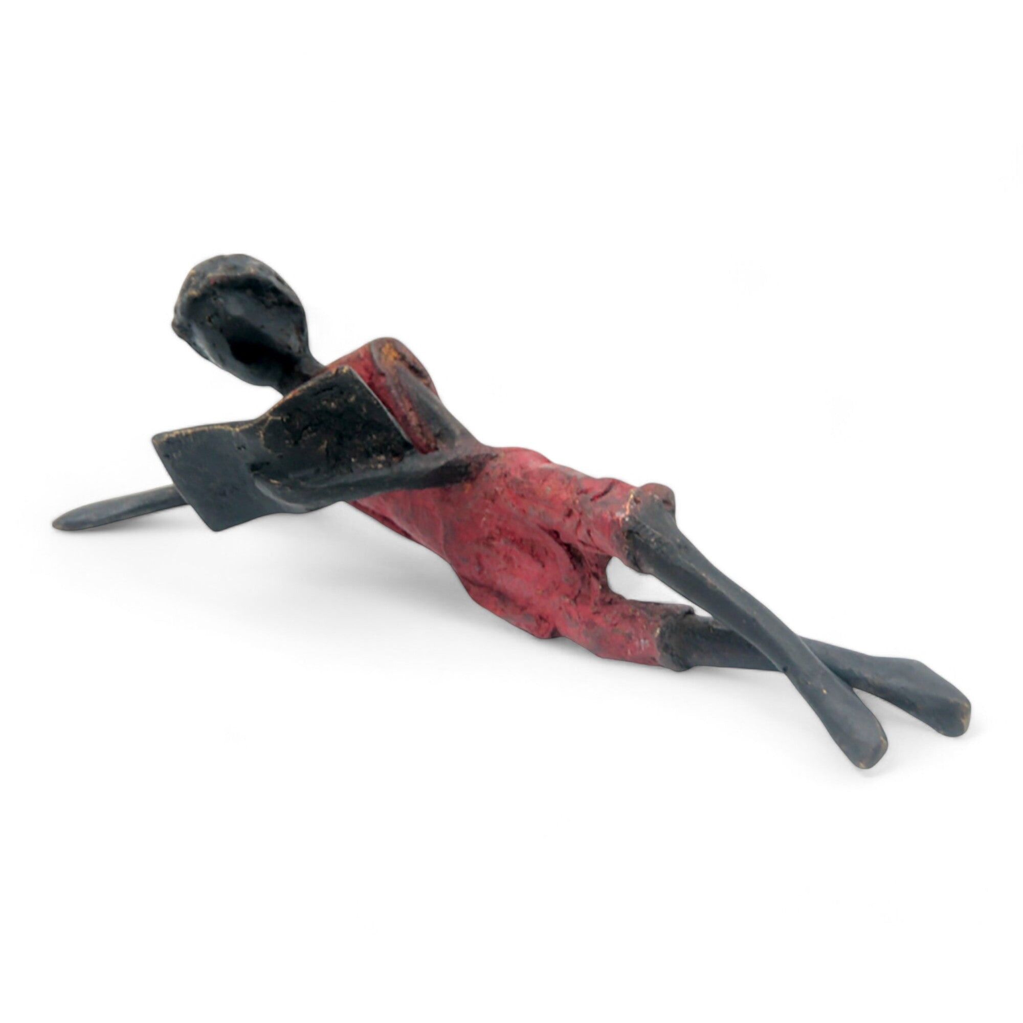 Bronze allongé 20 cm rouge n°10