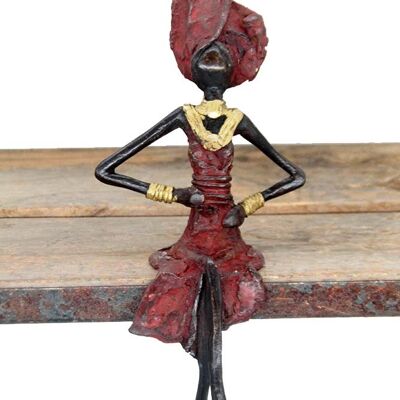 Bronce sentado 20 cm rojo n°10