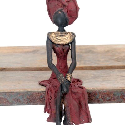 Seated bronze 20 cm red n°9